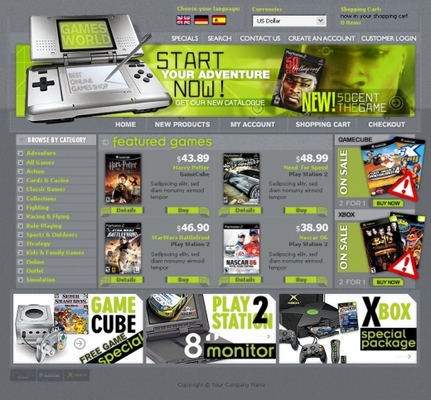 Product picture Games online store templates