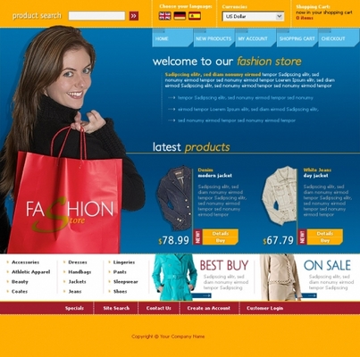 Product picture Fashion online store templates