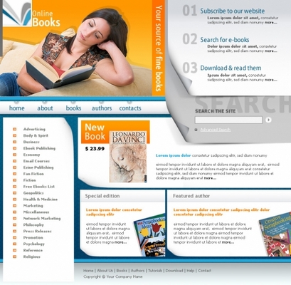 Product picture online bookstore web theme