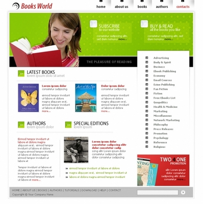 Product picture Online books worlds store templates