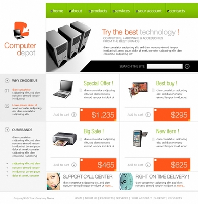 Product picture Computer and accessories online store templates