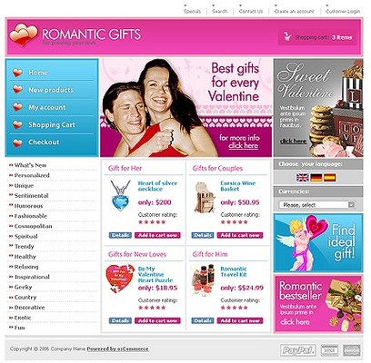 Product picture Romantic Gift Oscommerce Online Store