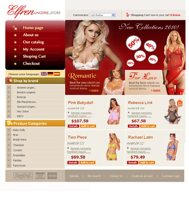 Product picture Lingerie Store Psd Templates